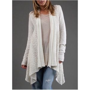 Free People, white crochet cardigan